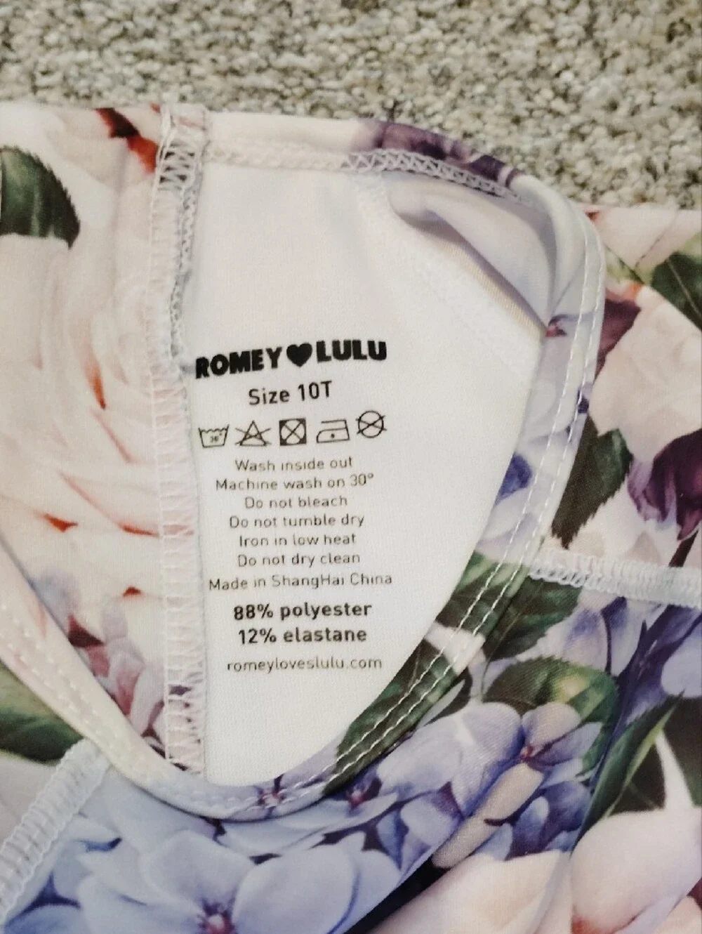 Romey Loves Lulu Floral Long-Sleeve Kids Swim Rashguard - Pink & Purple